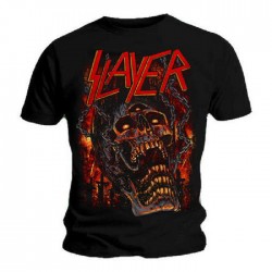 T-SHIRT SLAYER screaming skull